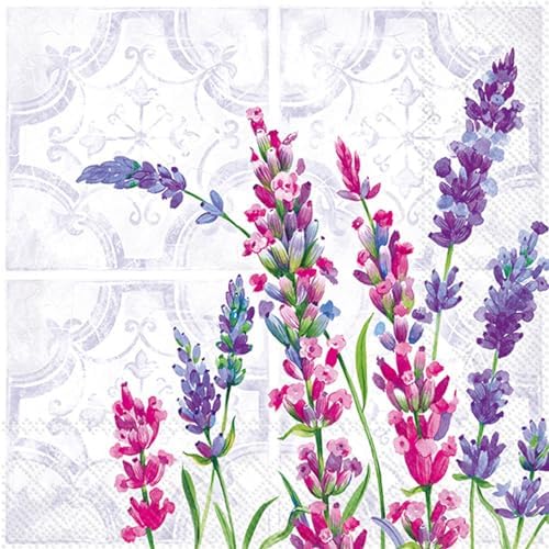 Ideal Home Range Cocktail-Servietten – 3-lagig, 12,7x12,7 Cm, Motiv Kardinalkranz, 20 Stück