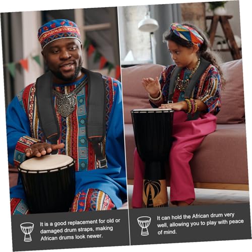 Sangle pour djembe réglable anti-fatigue pour un portage facile stable