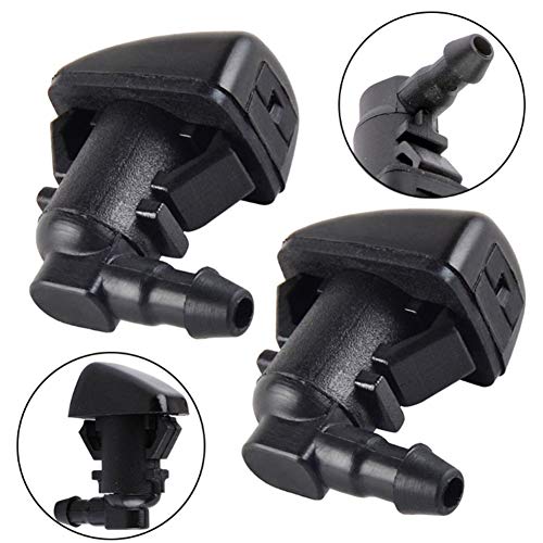 Cheriezing 2 Pcs Front Windshield Washer Nozzles Wiper Spray Kit Single Hole Compatible For 2008 2009 2011 Ford Focus, 2007-2011 Edge, 2007-2010 Lincoln Mkx # 8S4Z17603Aa #TOP1