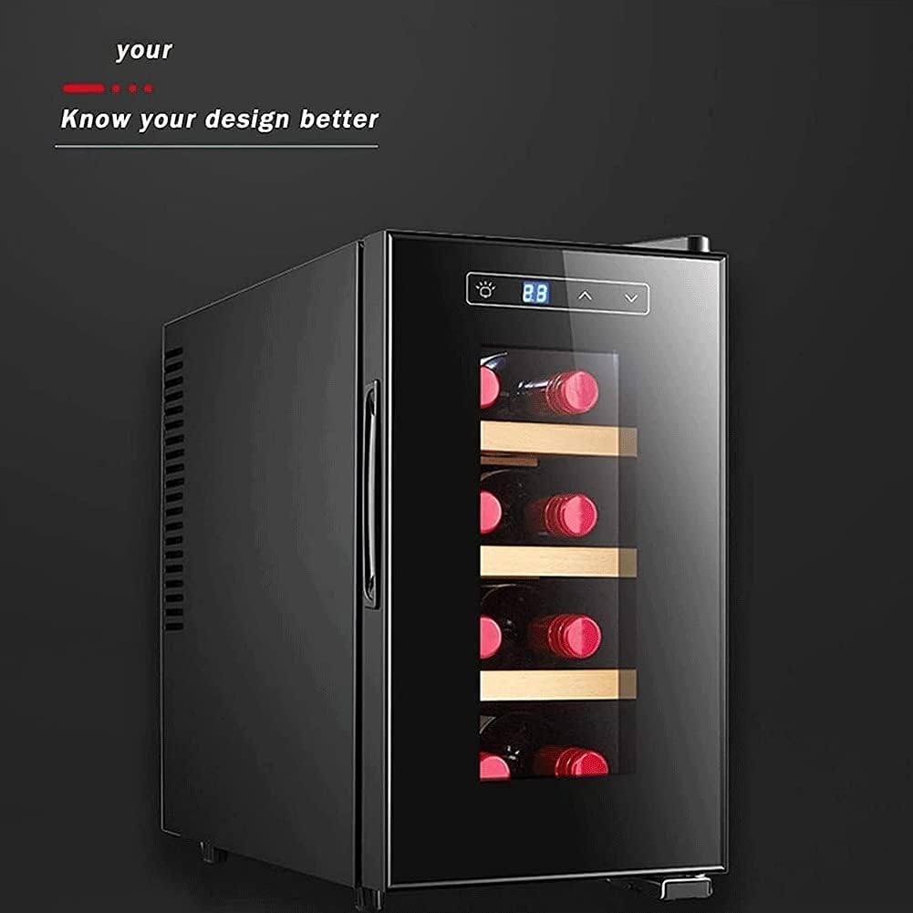 23L Wine Cooler, 8 Bottle Thermoelectric Wine Fridge, 0.65 cu. ft. Freestanding Wine Cellar for Small Kitchen, Apartment, Condo, Cottage, RV