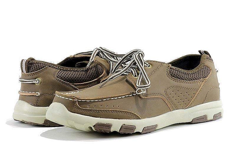 Island Surf Men's Helm Boat Shoes (Dark Brown)