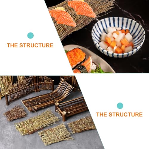 Set de 6 platos grandes para sushi estilo japonés miniatura 3