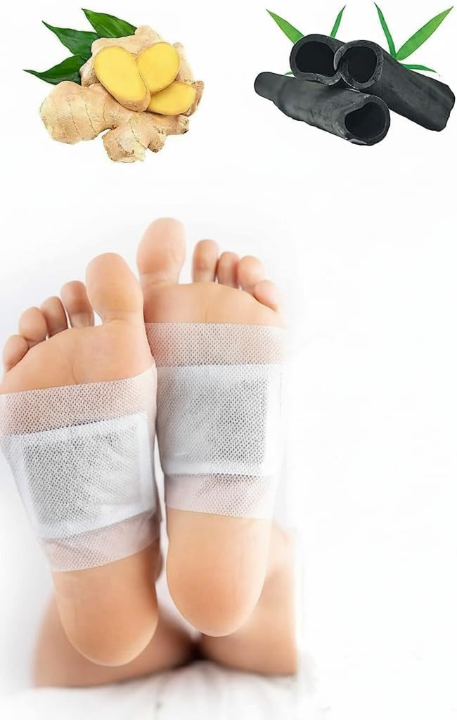 Nalacal Natural Detox Foot Patches, Pads To Remove Toxins Deep Cleansing, Stress Relief And Sleep, 100% Patches With Bamboo Vinegar, 20 Pcs