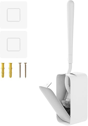 Cepillo limpiador de inodoro, cepillo de inodoro y soporte para limpieza de esquinas muertas, cepillo de inodoro montado en la pared para decoración