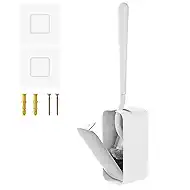 Toilet Cleaner Brush, Diveotree Toilet Brush and Holder for Dead Corner Cleaning, Wall Mounted Toilet Bowl Brush for Bathroom Decor, Toilet Scrubber Brush for Home/Hotel (White, 1pack)