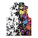 Qnxretky Splashed Ink Vest Girls Size 9-10T Girls Vest Sleeveless Jacket Chic Streetwear Cozy Playwear Fashion Outerwear Unisex Vests with Slant Pockets for Grade-Schooler