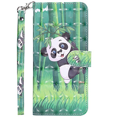 Robinsoni Xiaomi 6X/A2 Phone Case Leather PU Case Wallet Style Phone Cover Magnetic Folio Flip Case Shockproof Kickstand Case Heavy Duty Case Hard Case Silicone Inner Phone Cover Notebook Cover Panda