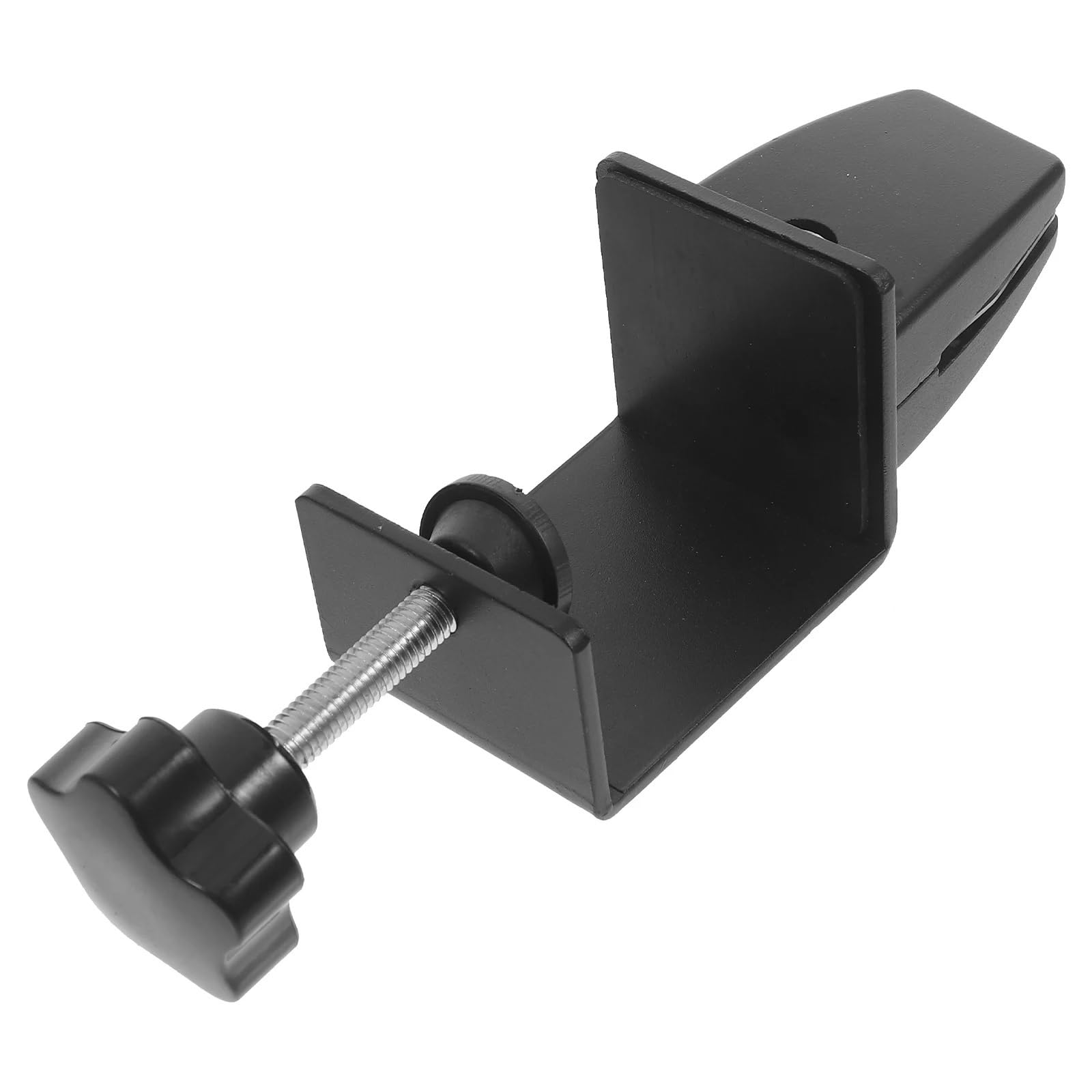 Lsnnmu One Color 2Pcs Aluminum Alloy Desk Partition Clips Large L Shaped Black Splicing Sneeze Guard Privacy Panel Clamp Adjustable Desktop For Desk