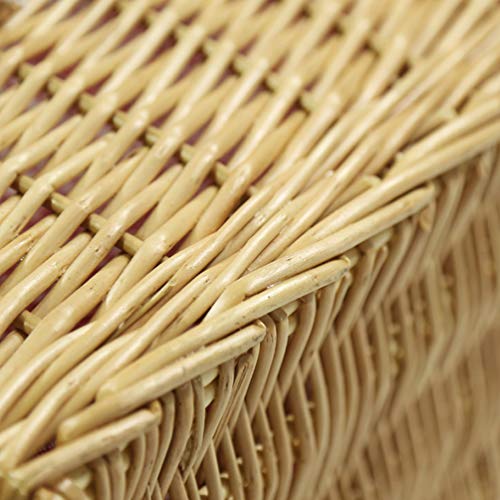 HEMOTON Cesta de Vime Do Piquenique Cesta Do Vinho Tecido Cesta de Frutas Cesta de Ovos Cesta de Doc