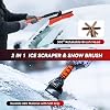 Bolsa de Kit de Seguridad para Auto con Compresor de Aire Portátil, Cables de Puente, Botiquín de Primeros Auxilios, Kit de Emergencia para Carretera en Invierno con Cepillo para Nieve y Raspador de Hielo, para Mujeres, Hombres, Adolescentes 8