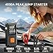 GOLDFOREST 4000A Jump Starter with Air Compressor, Portable Car Battery Jumper Starter (10L Gas/8L Diesel), 150PSI Jump Box with Auto-Shutoff Tire Inflator, LED Light, Power Bank - Car Emergency Kit