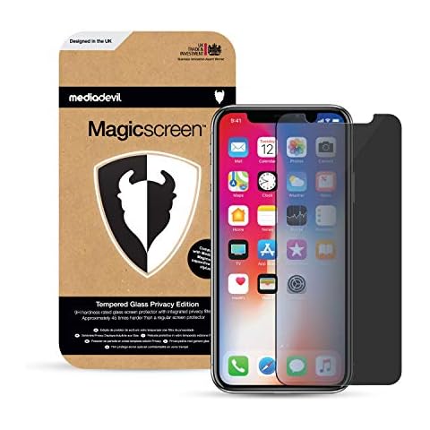MediaDevil Screen Protector for iPhone 11 Pro and iPhone XS/iPhone X - Tempered Glass Privacy Security Filter (1-Pack) Cover