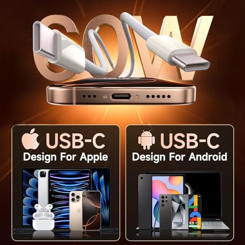 Cargador para iPhone 17e de carga rápida doble USB C tipo C para iPhone 17 Pro Max y 16 6