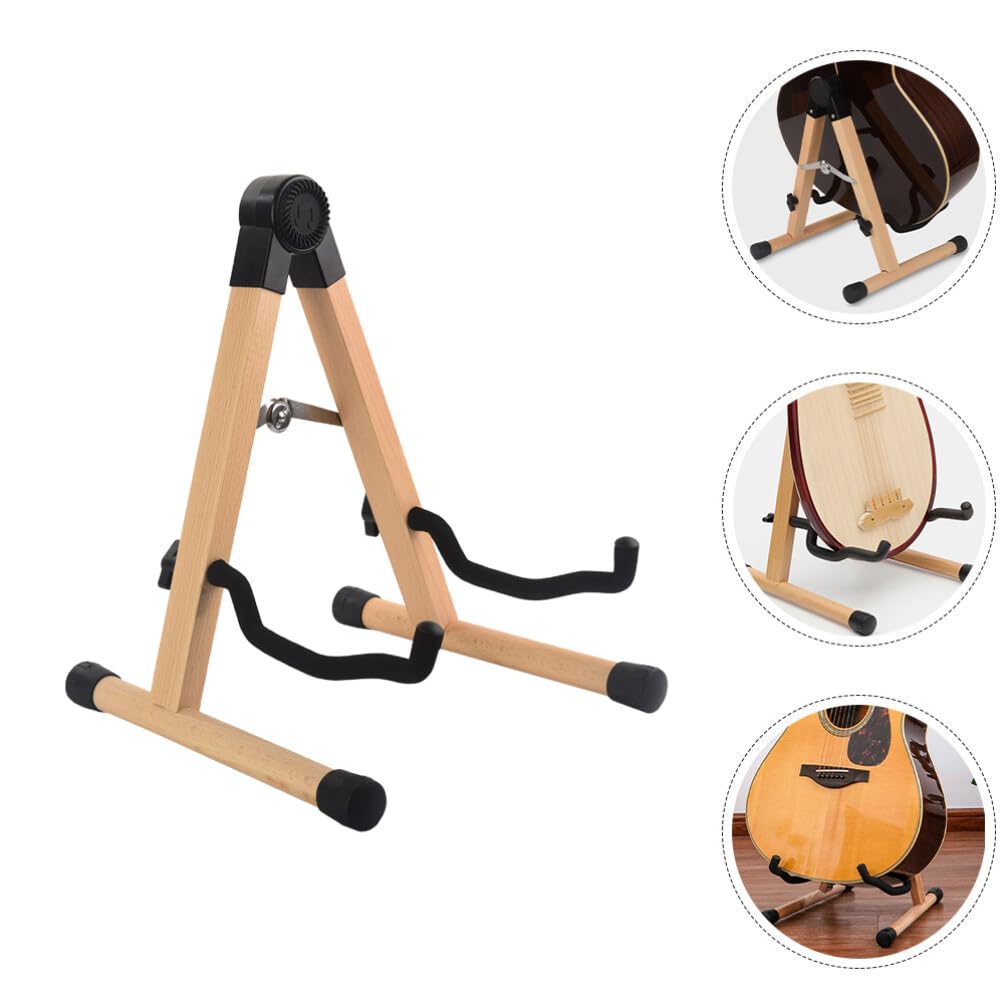 ibasenice Portachiara in Legno Supporto Pieghevole per Chitarra Acustica Classica ed Elettrica Stabile e Resistente per Esposizione e Trasporto
