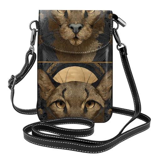 Petit sac bandoulière rabat cuir femme imperméable motif chat durable