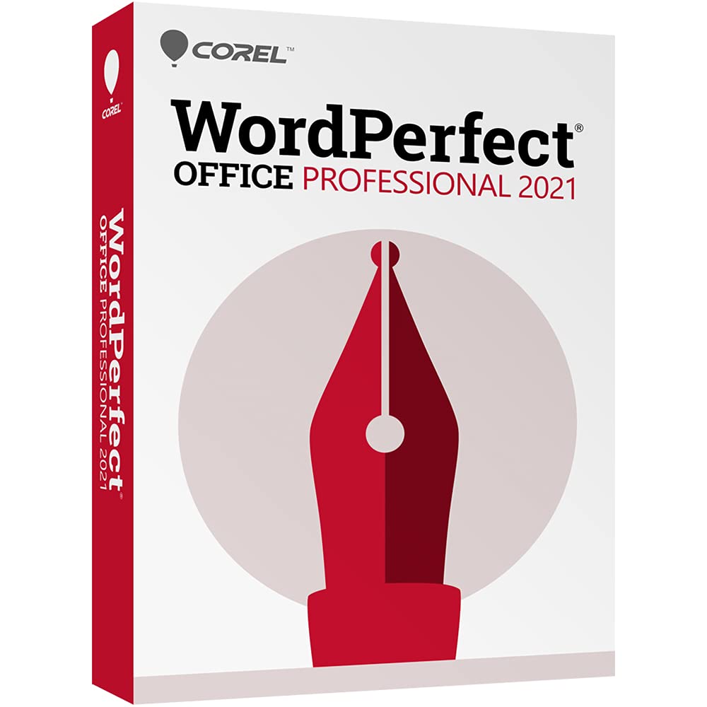 Corel WordPerfect Office Professional 2021 | Office Suite of Word Processor, Spreadsheets, Presentation &amp; Database Management Software [PC Disc]