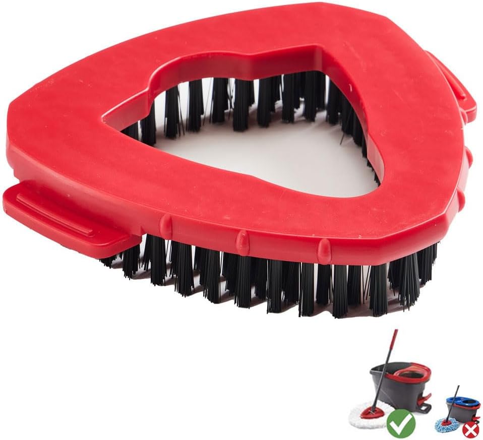 Scrub Brush Compatible with O Cedar Spin Mop 1 Tank System, Triangle Floor Scrubber Mop Replace Head Base Fit for Ocedar EasyWring Microfiber Spin Mop, Great for Kitchen, Deck and Bathroom