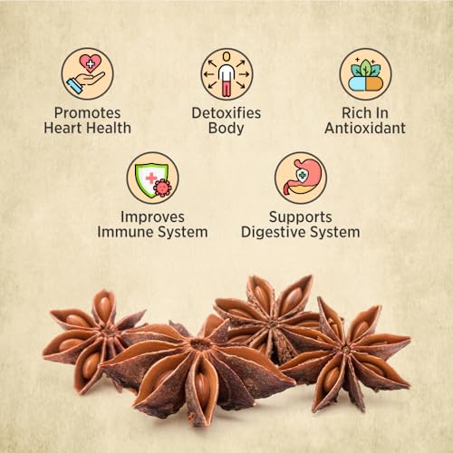 Image of Orika Star Anise (Chakra Phool) Whole Spice | 100% Natural, Aromatic Spice for Indian Cooking & Masala Chai - 25g Pouch (1)