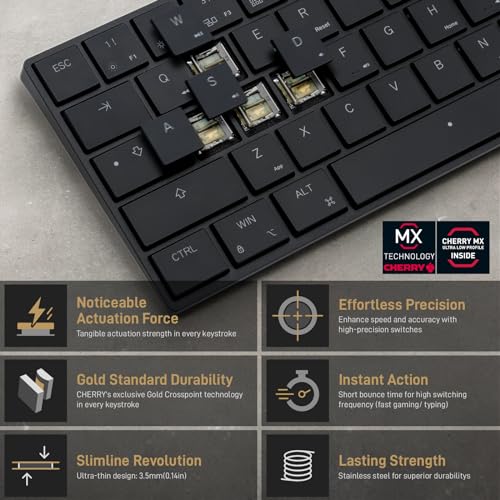 BAROCCOMiSTEL AIRONE Mechanical Keyboard, 65% Layout, Cherry MX ULP Switch, RGB Backlit, USB-C Cable, Windows/MacOS/iOS, Macro Support, Portable, Super Slim/Super Light, Black- Tactile by BAROCCOMiSTEL - Image 4