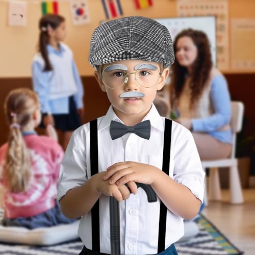Disfraz Completo Hombre Viejo para Niños BUUFAN miniatura 5