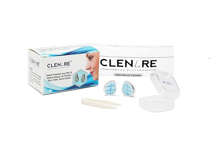 Clenare Invisible Nasal Filter Body (SMALL ROUND) - (Pack of 1) Defense Against Air Pollution, Dust, Pollen & Allergies