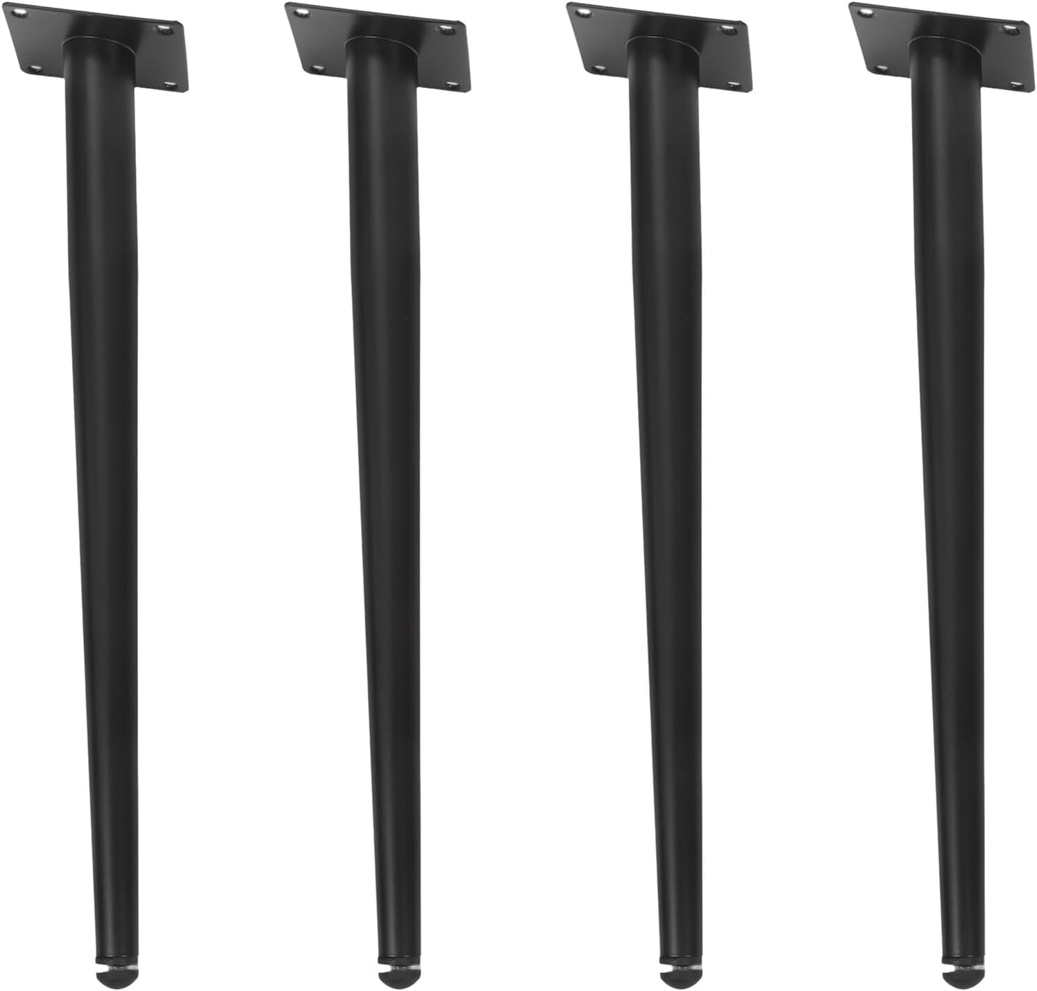 Garneck 4pcs Metal Furniture Legs Oblique Conical Cabinet Sofa Table Legs in Matte Black Heavy Duty Support for Tv Stand Coffee Table Dresser