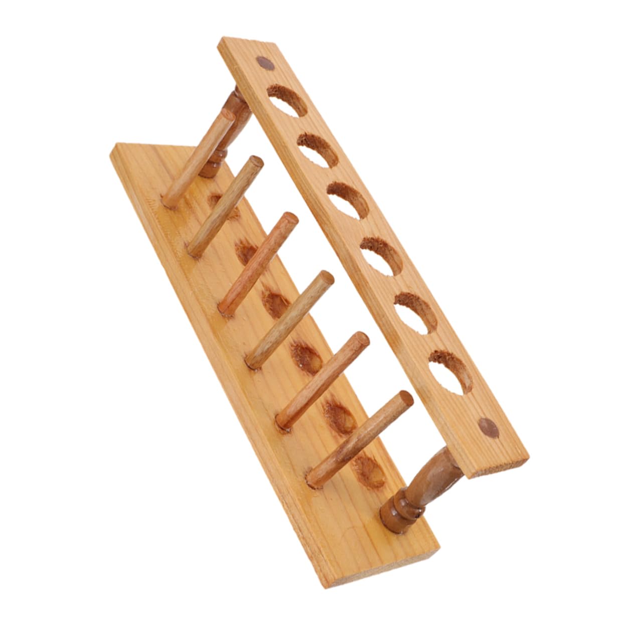 SOLUSTRE 5pezzi Porta Provetta Legno Con Supporto Per Tubo Da Laboratorio Organizzatore Versatile Per Ricerca Scientifica e Industriale Design Stabile e Leggero Facile Da Riporre e