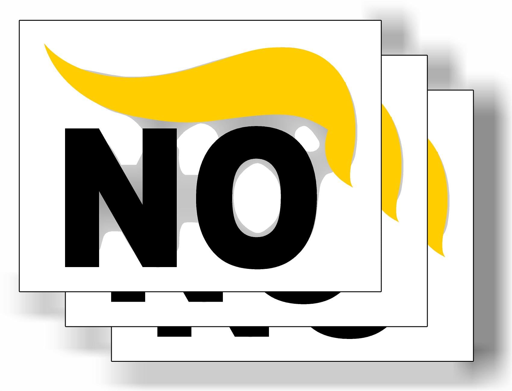 No Trump Anti-Trump - Bumper Magnet, Share w/ Family & Friends - Political Magnet for Car, Refrigerator, Locker, Whiteboard, Office, Magnetic Sign for Vehicle, Fridge, Decor, Gift - 4