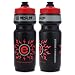 Engine Design Group NGN Sport - High Performance Bicycle/Bike Water Bottle for Triathlon, MTB, and Road Cycling - 24 oz (Black/Red 2-Pack)