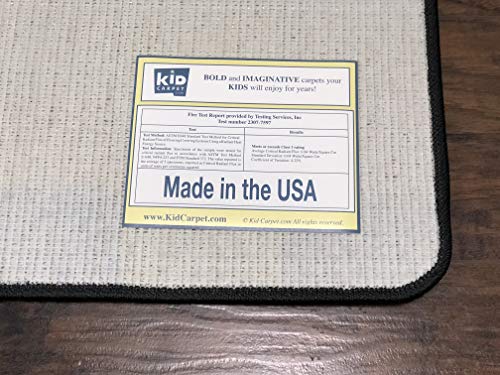 Kidcarpet.com On The Spot Seating Classroom Rug, 7'6" X 12' Rectangle, Multi On Blue #TOP1