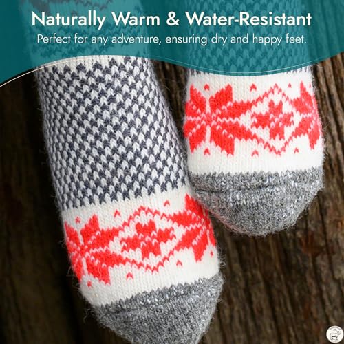 Image of Angora Wool Socks - Machine Washable Dry-Foot Fuzzy Warm Breathable Soft Unisex Indoor /Outdoor Socks for Women and Men