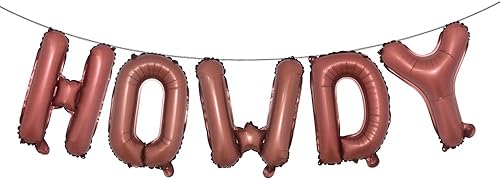 Miniatura 4 de Decoraciones de fiesta Howdy, decoración de fiesta de vaquero occidental, globos de aluminio de howdy, pancarta de globo de vaca para despedida de