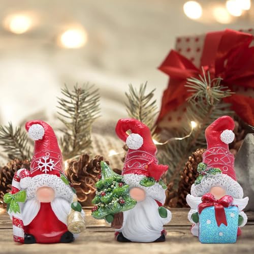 Hodao BY-660017 3 Set Of Joyful Christmas Gnomes Christmas Scandinavian Tomte Gnomes Figurines Christmas Decorations thumb #5