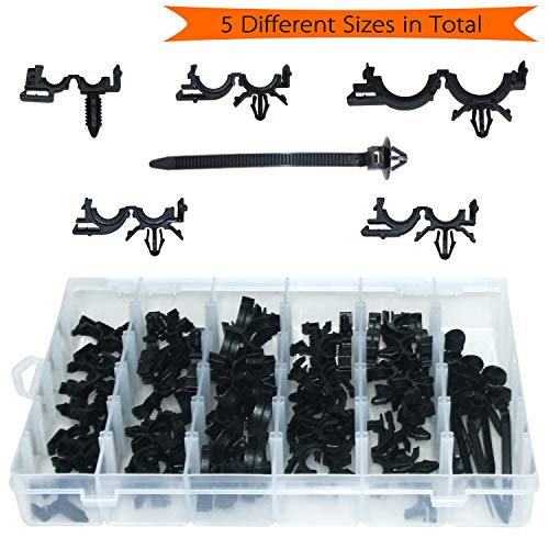 ROLINGER Car Wire Harness Routing Clip Wiring Harness Wire Loom Routing Clips Assortment 56 PCS Retainer Car Clips Contains 6 Different Sizes Replacement Parts for Honda GM Mazda