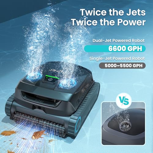 Image of AIPER Scuba X1 Cordless Pool Robot with Powerful Suction, Double Filtration and Wireless Charging Dock, Floor /Wall /Waterline Cleaning, 185 Mins Runtime for Above & In-Ground Pools, Dark