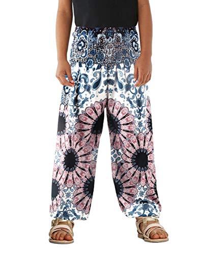 Image of Unisex Little Kids Yoga Trousers Bohemian Beach Pants Baggy Harem Activewear for Boys and Girls Age 3-10