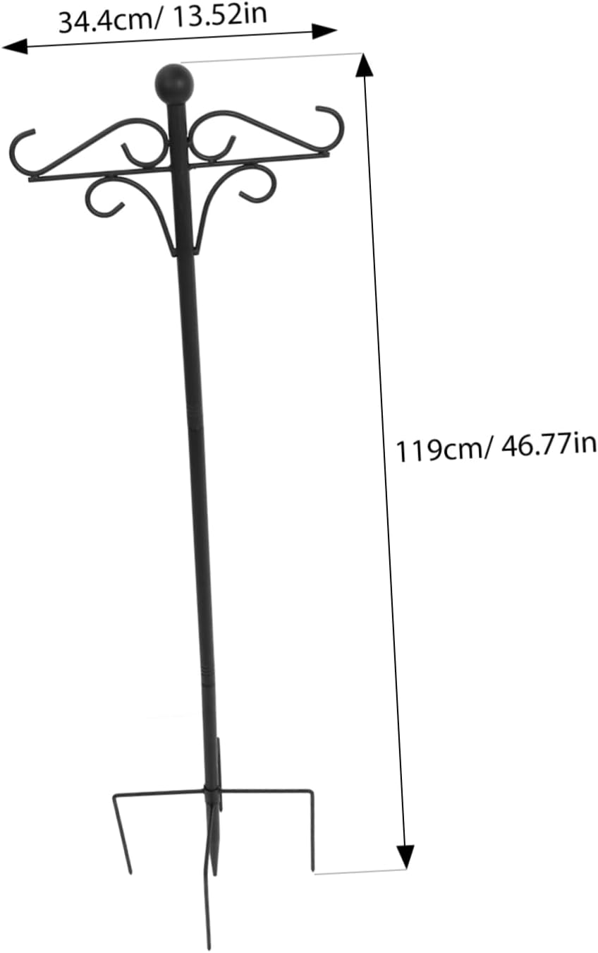 TOYANDONA Ground Shepherd Hook Heavy-Duty Garden Hanger for Bird Feeders Lanterns and Flower Pots Versatile Outdoor Decor for Your