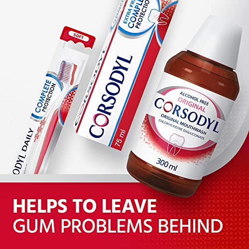 Corsodyl Prevents gum disease & Bleeding Gum Treatment, Medicated Antibacterial Mouthwash, Original Alcohol Free, 300 ml - Image 6