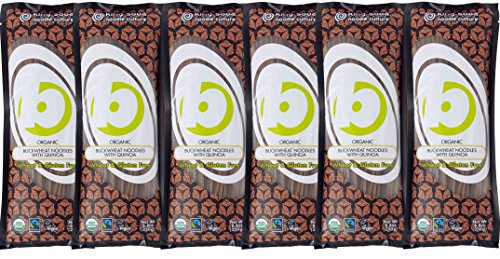 King Soba Gluten-Free & Organic Buckwheat Quinoa Spaghetti Noodles - FAIRTRADE, 8.8oz, 6 Piece (6 Servings Per Pack)