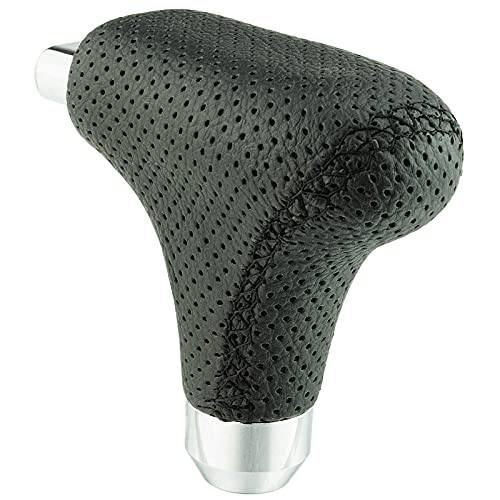 Lunsom Leather Shifter Knob, Gear Shift Head Handle With Button Car Stick Shifter Knob Fit Most Automatic Transmission Vehicle (Black) #TOP4