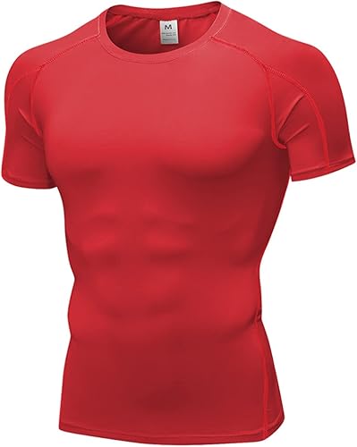 Camisas de compresión para hombre, camisetas de entrenamiento de manga corta atléticas, camiseta de capa base atlética, equipo deportivo, camisa de