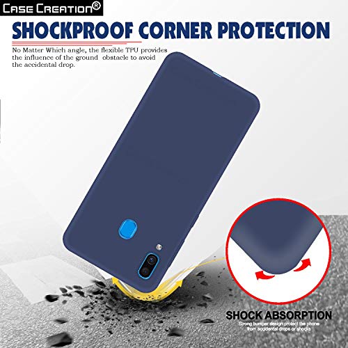 Image of Case Creation Luxurious OG Series for Samsung Galaxy A30 Case Cover,Anti-Dirty Slim Case Frosted Matte Cute Candy TPU Raised Bezel (Splash of Color) Back Cover for Samsung A30 -Navy Blue
