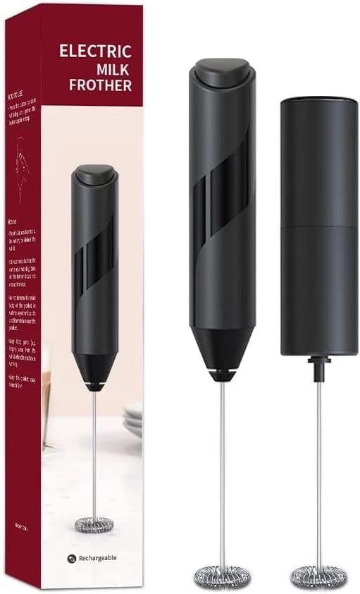 bpa Milk Frother Handheld, Battery Powered Drink Mixer for Matcha Coffee, Electric Portable Whisk Drink Mixer Mini Foam Maker for Hot Chocolate Frappe Latte (without stand)
