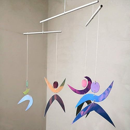 Miniatura 8 de Dancers mobile Assembled Dancers Montessori Classic Visual Mobile for Baby Reflectors and discoloration materials.Baby Shower gift idea