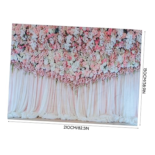 jojofuny 4 Peças Fundo De Parede De Flores Cortinas Florais Cortinas Decorativas Cortinas De Cerimôn