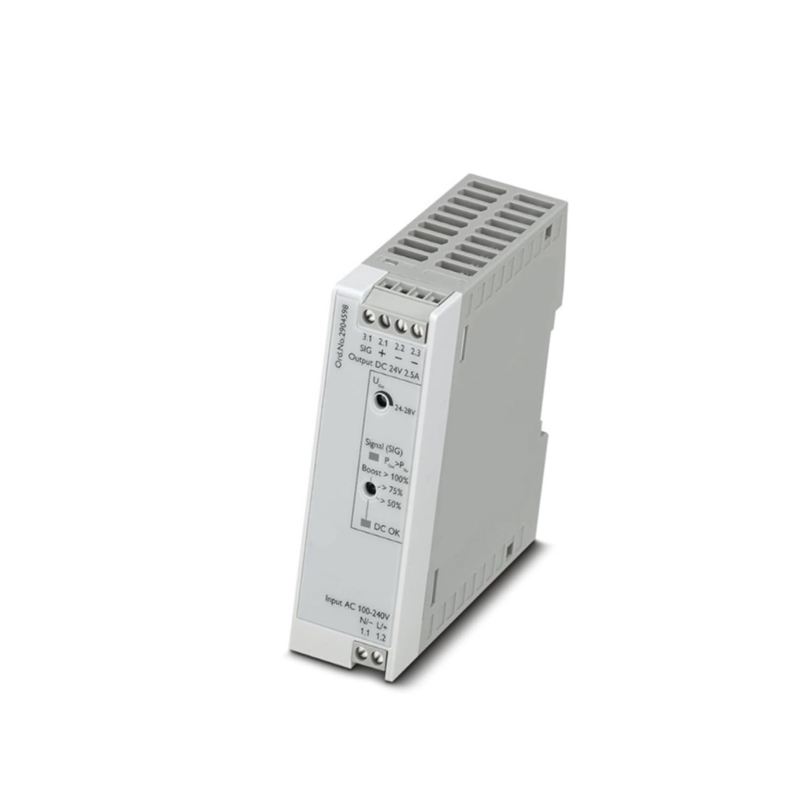Module d'alimentation QUINT4-PS/1AC/24DC/2.5/SC rail DIN pour armoire industrielle 2904598