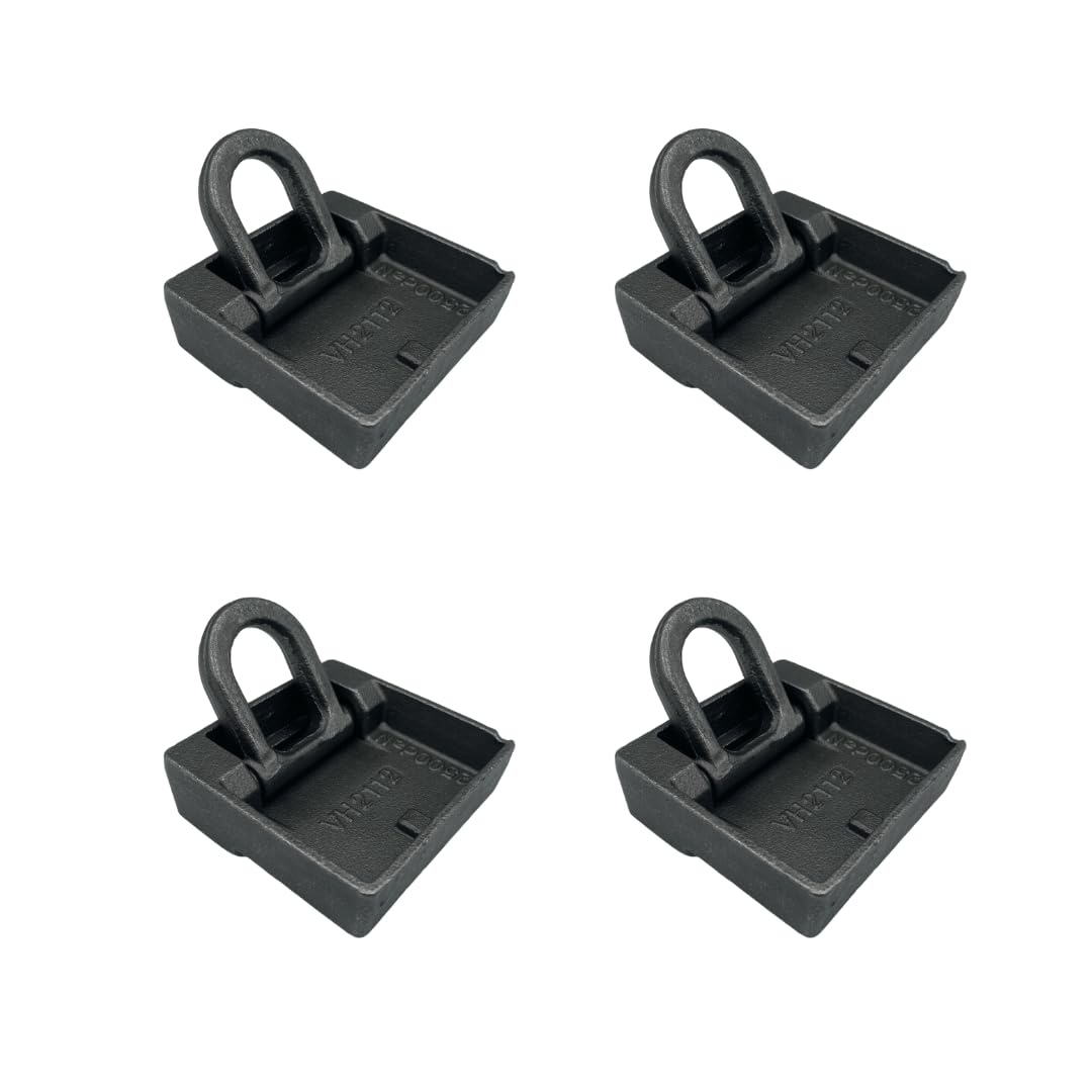 Zurrmulde eckig, 95x90 mm Belastbarkeit: 2.500 daN, Stahl roh, klappbar | Ladungssicherung I Set (4)