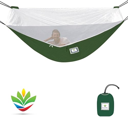 Hammock Bliss Mosquito Free Hammock Bliss - Hamaca de camping con toldo de malla de mosquitero con mosquitero - Suspensión integrada de cuerda de