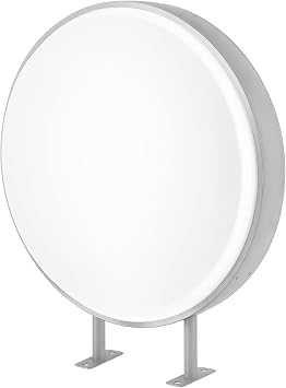 LED Advertising Light, 24" Round LED Poster Frame, Double Sided Illuminated Advertising Light Box,Outdoor Wall-mounted Storefront Shop Sign for Restaurant Caf