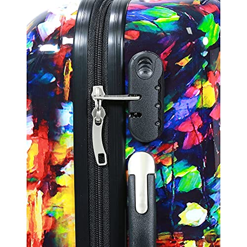 Dejuno Parisian Nights Hardside 3-Pc Spinner Luggage Set, Multicolor #TOP4